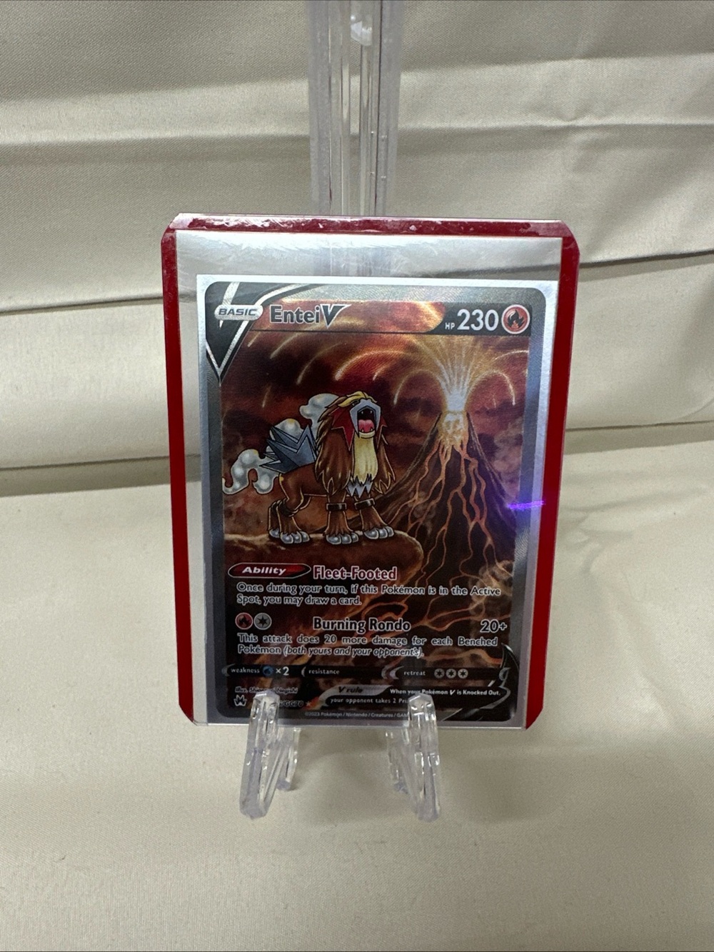 Pokémon Entei V Ultra Rare Full Art Holo GG36/GG70 Crown Zenith Galarian Gallery